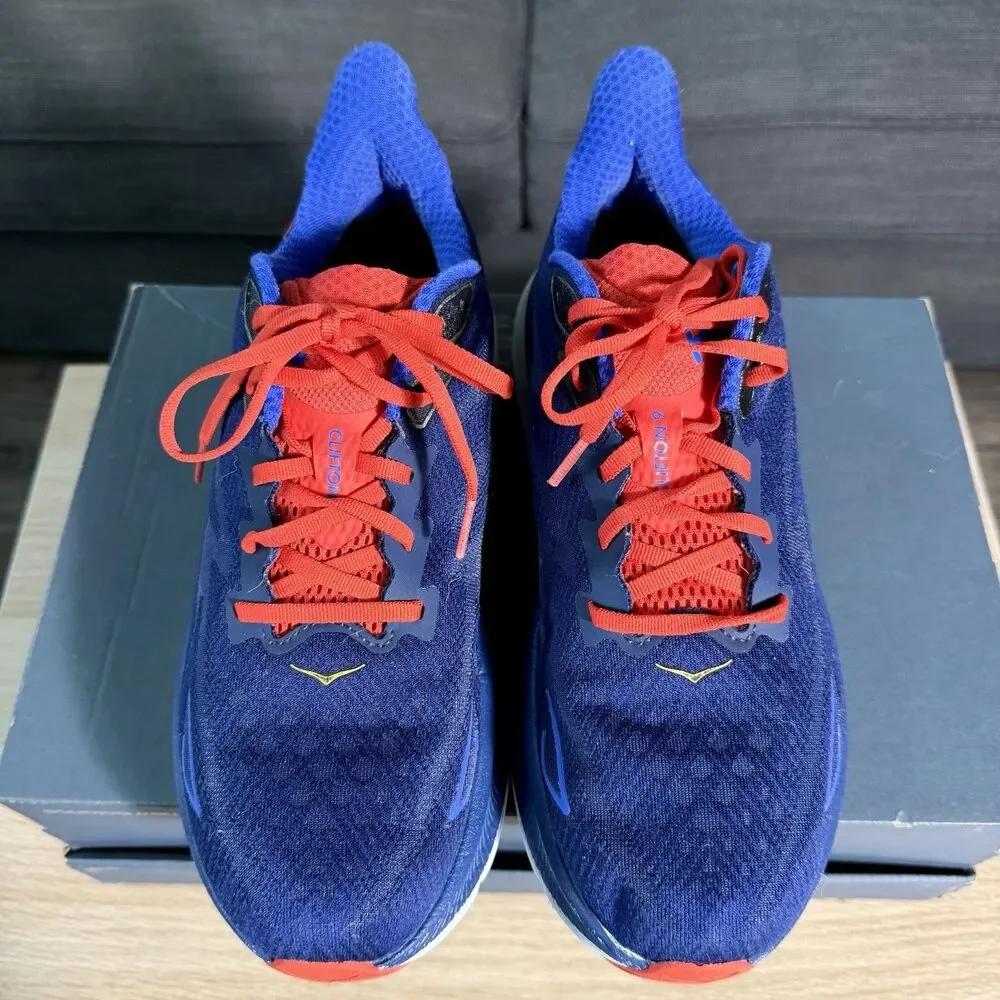Hoka One One Clifton 9 Bellwether Blue Running Shoes Men's Size 10D - Picture 8 of 12